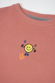 beetlebeez 'PINK SMILEY' SWEATSHIRT - pink