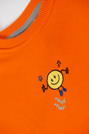 beetlebeez 'ORANGE SMILEY' SWEATSHIRT - orange