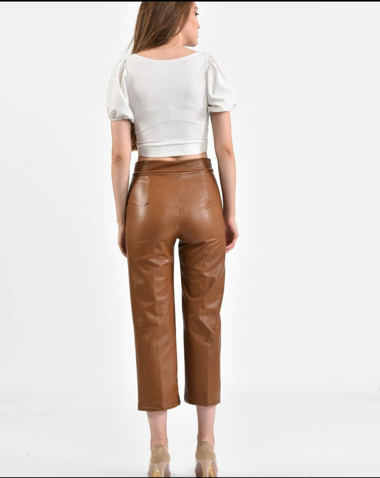 three-S woman - LEGGINGS in Leder Optik